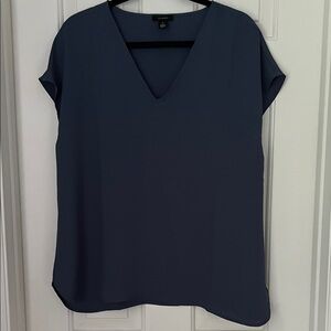 Halogen Women's Blue V-Neck Blouse XL